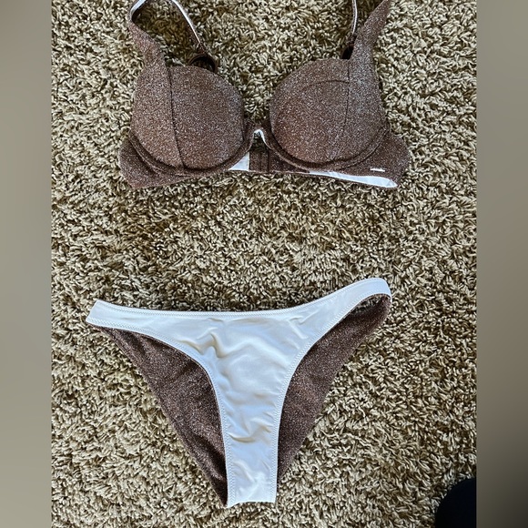 PINK Brown Glitter Bikini Set - Picture 4 of 4